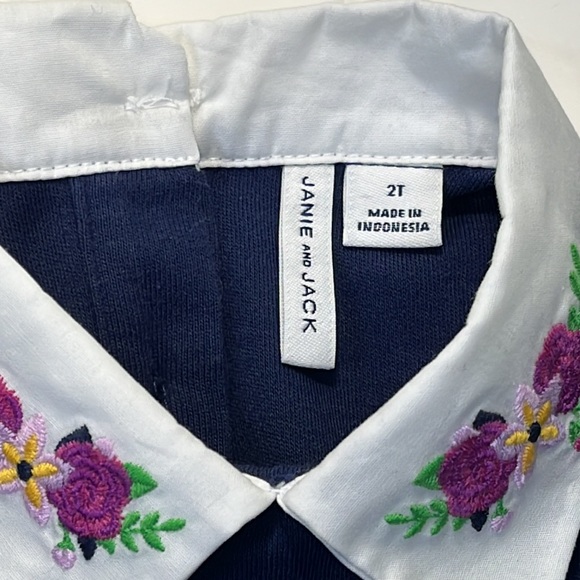 Janie and Jack Navy Sleeveless Smock Top 2T - Picture 10 of 10